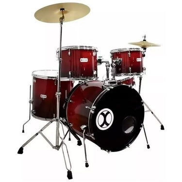 Bateria Extreme Exbt075 Profesional Caoba 5 Piezas Aro Color Cromo